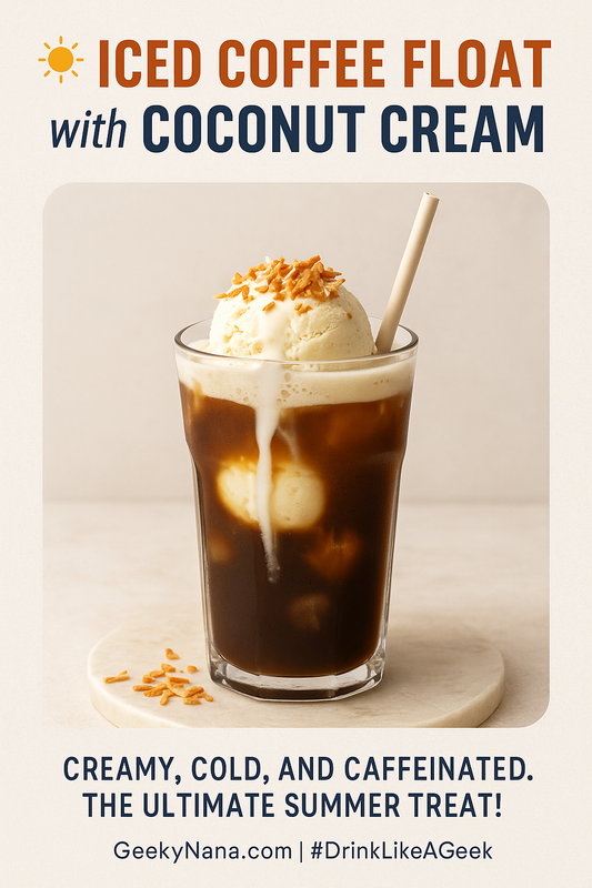 Iced Coffee Float with Toasted Coconut Cream