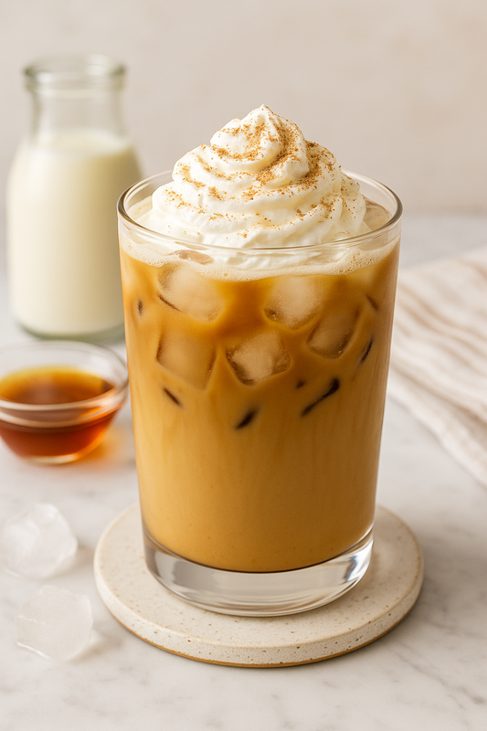Keto Vanilla Maple Iced Coffee Latte