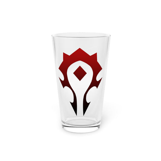 Horde Pint Glass  16 oz | Gamer Barware | Fantasy Faction Gift